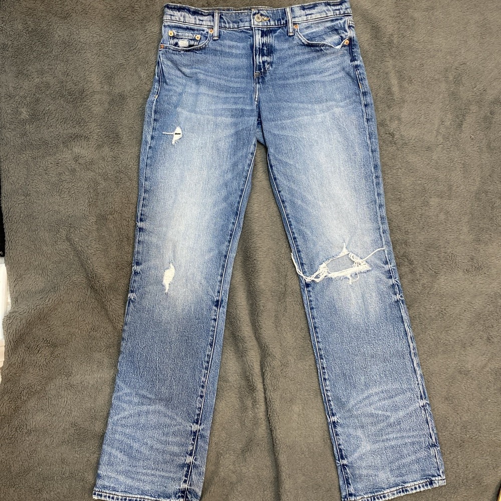 Lucky Brand Easy Rider Boot Cut Distressed Jeans Women's 8/29 Long
